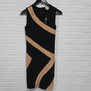 Torn by Ronny Kobo Black and Tan Mini Dress